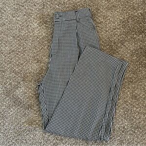 ZARA TRF Black & White Houndstooth Check Straight Leg Pants | Size Small